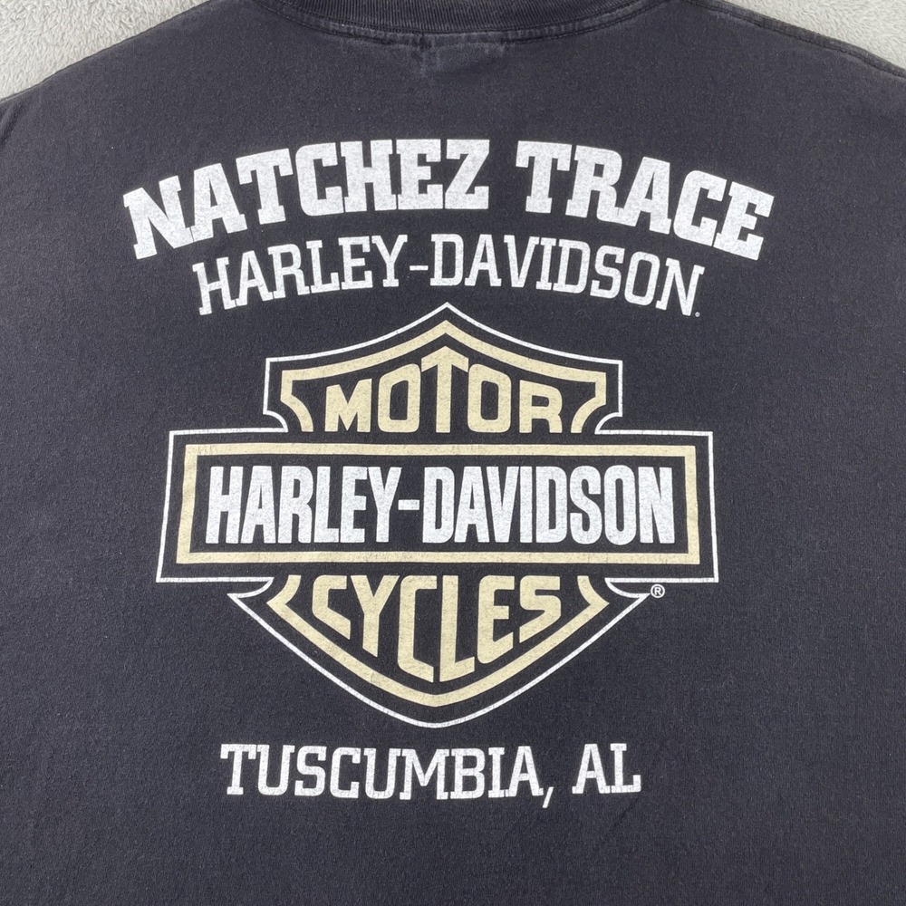 Harley Davidson Shirt Adult 2XL Black Motorcycle Biker Graphic Tee Tuscumbia AL - Picture 14 of 15